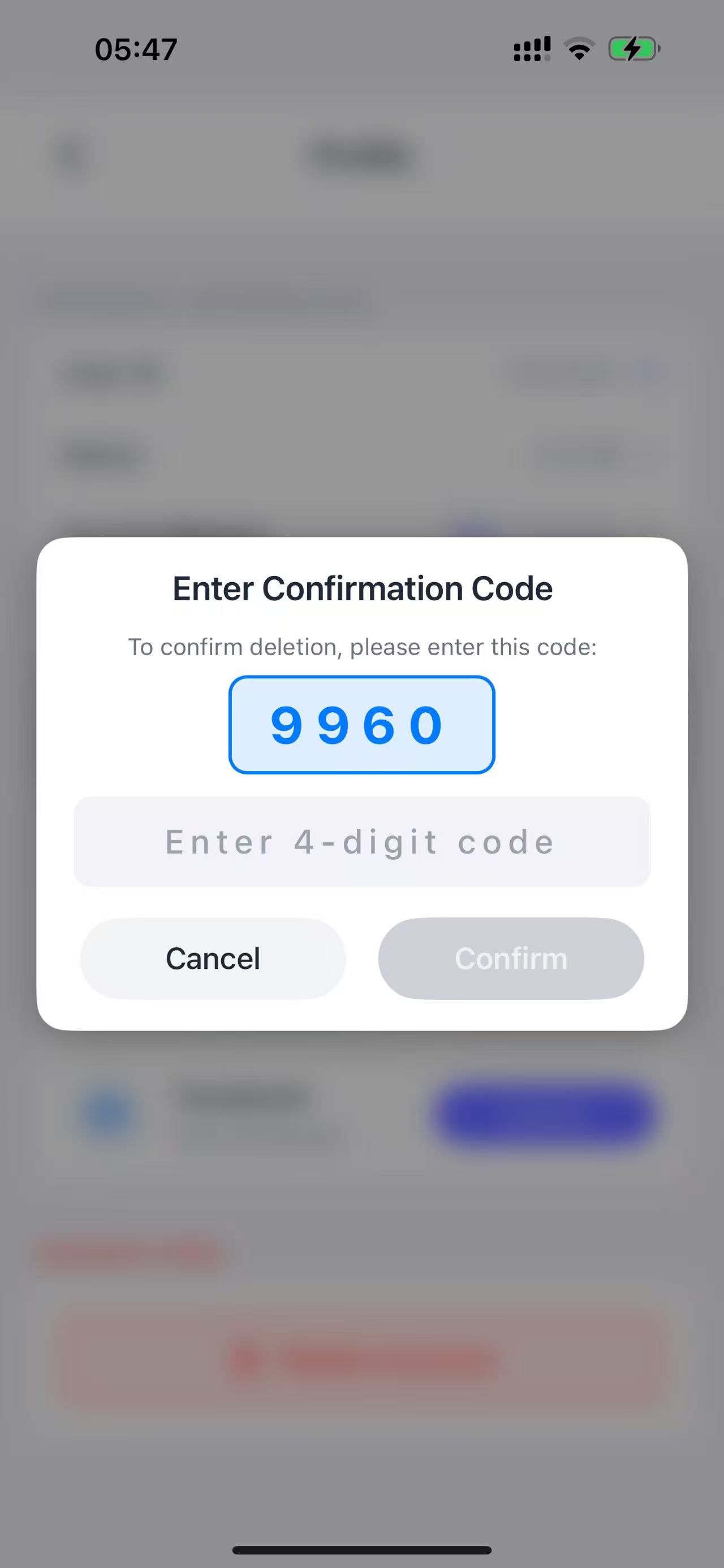 Account Deletion in Progress