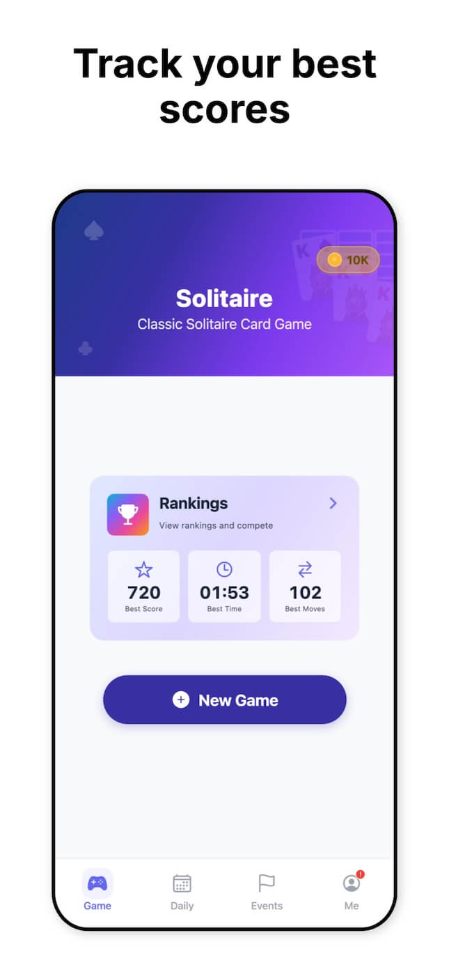 Solitaire - Klondike Cards+ screenshot 1